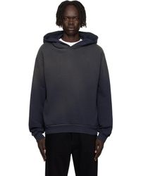 Acne Studios - Pull À Capuche Noir À Logo - Lyst