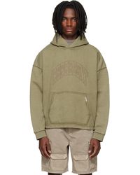 Represent - Pull À Capuche Kaki À Logo Clouté - Lyst