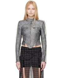 KNWLS - Ssense Exclusive Claw Leather Jacket - Lyst