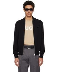 HUGO - Logo-Detail Knit Track Jacket - Lyst