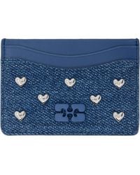 Ganni - Bou Denim Card Holder - Lyst