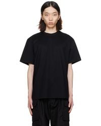 WOOYOUNGMI - Black Embossed T-shirt - Lyst