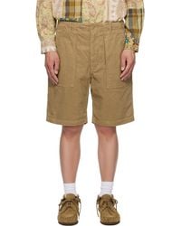 Engineered Garments - Khaki Fatigue Shorts - Lyst