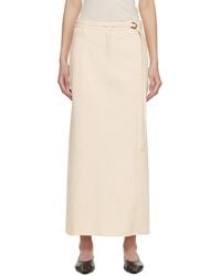 LE17SEPTEMBRE - Off- Tessa Belted Maxi Skirt - Lyst