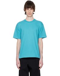 Bottega Veneta - T-shirt bleu à col ras du cou - Lyst