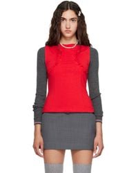 ShuShu/Tong - Lace Trim Sleeveless Fitted Top - Lyst