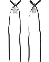 Simone Rocha - Mini Daisy Drop Bow Earrings - Lyst