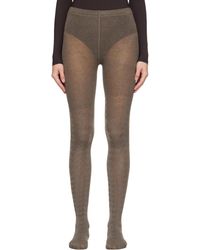 OPEN YY - Hound's Tooth Star Tights - Lyst