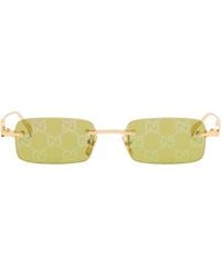 Gucci - Rectangular Frame Sunglasses - Lyst