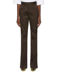 Amiri - Brown Cotton Trousers - Lyst