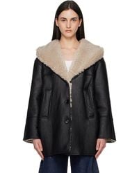 Alaïa - Hooded Shearling Parka Jacket - Lyst