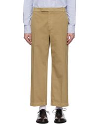 Thom Browne - Tan Cotton Twill Utility Trousers - Lyst