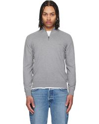 BOSS - Zip-neck Knitted Cotton Track Jacket - Lyst