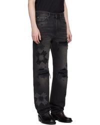 メンズ Amiri ブラック クリスタル デストロイ ジーンズ ブラック | Lyst