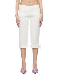 Super Yaya - Off- Pantacourt Audrey Trousers - Lyst