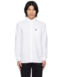 Fred Perry - F Perry ホワイト ボタンダウンシャツ - Lyst