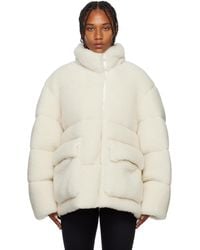 Off-White c/o Virgil Abloh - White Teddy Down Jacket - Lyst