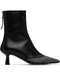 Aeyde - Bottes Sila Noires En Cuir À Mini Clous - Lyst