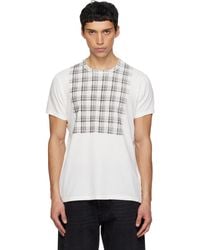 Maison Margiela - Check Panel Cotton T-Shirt - Lyst