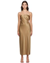 Reformation - Gold Nevaeh Maxi Dress - Lyst