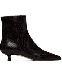 Aeyde - Burgundy Sofie Leather Ankle Boots - Lyst