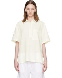 TOTEME - Polo Fluid Blanc Cassé - Lyst