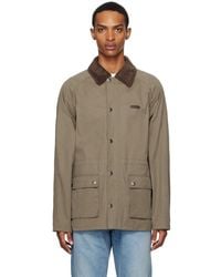 Moschino - Khaki Cotton Diagonal Jacket - Lyst