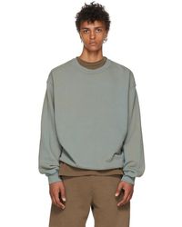 Yeezy Blue Crewneck Sweatshirt - Grey