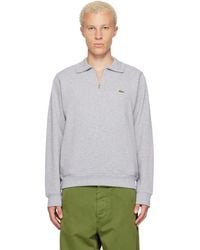 Lacoste - Zip-Up High-Neck Sweatshirt - Lyst