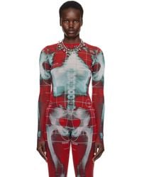 Jean Paul Gaultier - Ssense限定 レッド＆ブルー The Squeletor トップス - Lyst