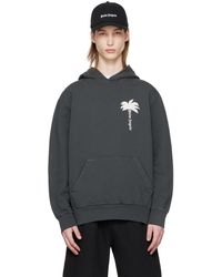 Palm Angels - Gray 'the Palm' Hoodie - Lyst