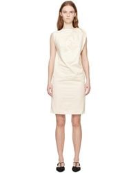 TOTEME - Toteme Off White Shoulder-twist Midi Dress - Lyst