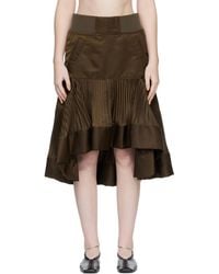 Sacai - Nylon Twill Midi Skirt - Lyst