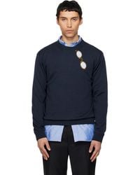 Moschino - Superfine Merino Wool Intarsia Sweater - Lyst
