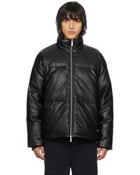 Izzue - Quilted Faux-leather Down Jacket - Lyst
