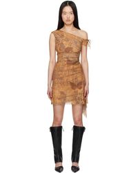MISBHV - Robe Courte Goa Brune En Filet - Lyst