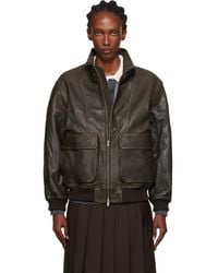 DUNST - Stand Collared Leather Jacket - Lyst