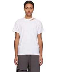 MM6 by Maison Martin Margiela - White Safety Pin T-shirt - Lyst
