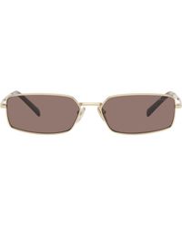 Prada - Rectangle Metal Sunglasses - Lyst