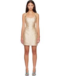 Versace - Robe De Cocktail Courte En Satin Duchesse Froissé - Lyst