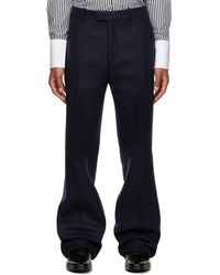 Ferragamo - Navy Tailored Trousers - Lyst