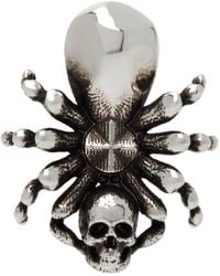 Alexander McQueen Spider Skull Earring - Multicolor