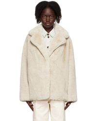 Stand Studio - Off- Savannah Faux-fur Jacket - Lyst