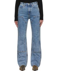 ANDERSSON BELL Denim Floria Jacquard Patch Carpenter Jeans | Dusty 