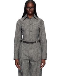 Bottega Veneta - Melange Viscose & Silk Shirt - Lyst
