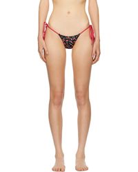 Frankie's Bikinis - Culotte de bikini divine noir et rouge - Lyst