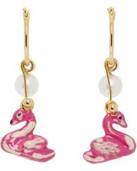 Marni - Gold Swan Earrings - Lyst