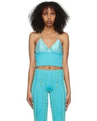 Helenamanzano - Ssense Exclusive Blue Tank Top - Lyst