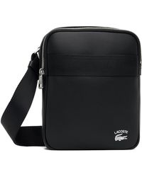Lacoste - Black Contrast Branded Crossover Bag - Lyst