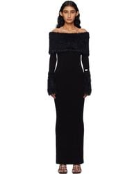 Jean Paul Gaultier - Viscose Ribbed & Hairy Maxi Dress - Lyst